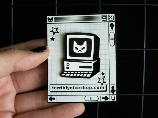 digicat enamel pin