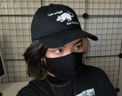 i am cringe, but i am free | embroidered twill hat