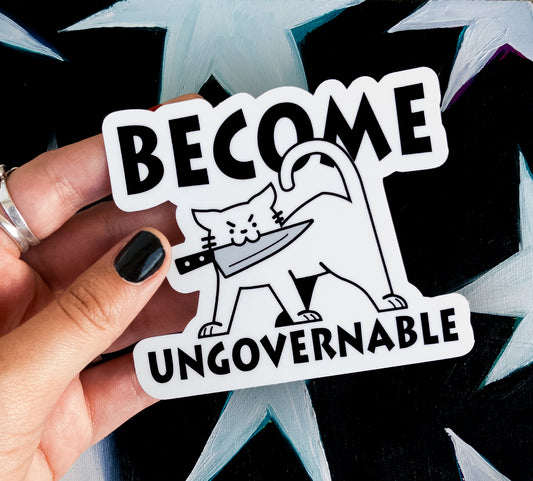 become ungovernable waterproof matte vinyl sticker