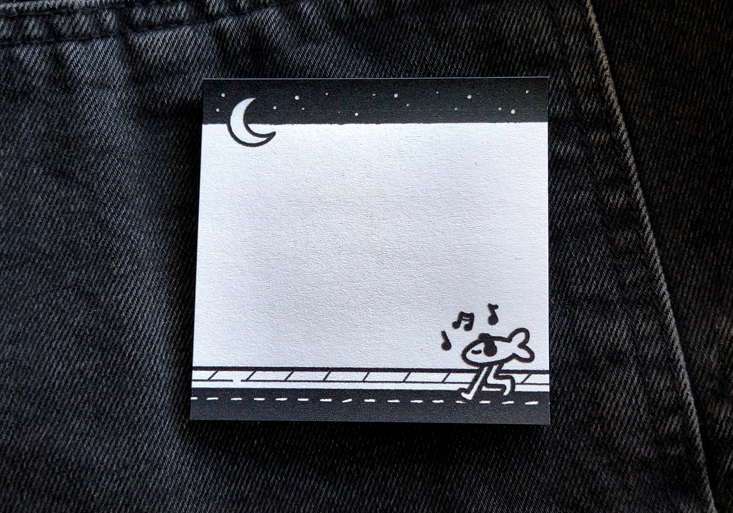 nighttime stroll sticky notes