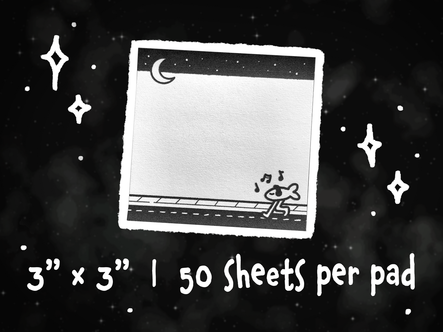 nighttime stroll sticky notes