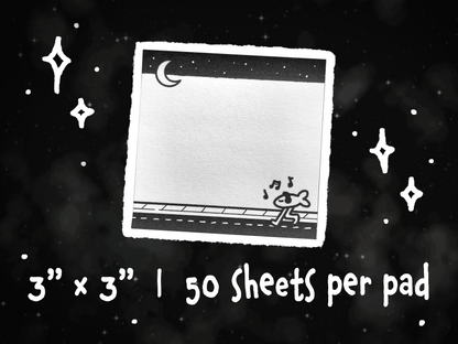 nighttime stroll sticky notes